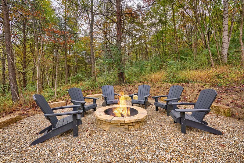 seating around firepit area